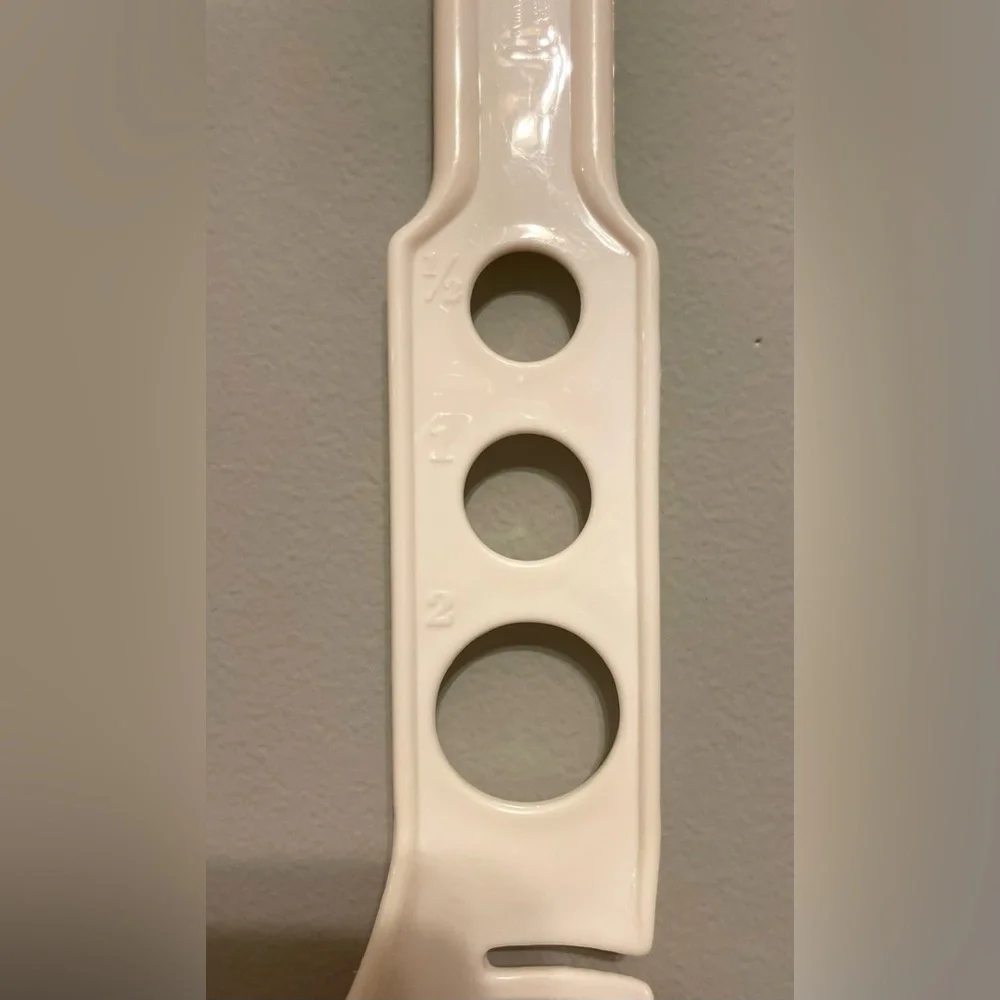Vintage EKCO Pasta Spaghetti Server Measure‎ Spoon Fork Strainer Ivory Color 12